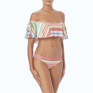 Vince Camuto Multicolor Striped Bikini Top